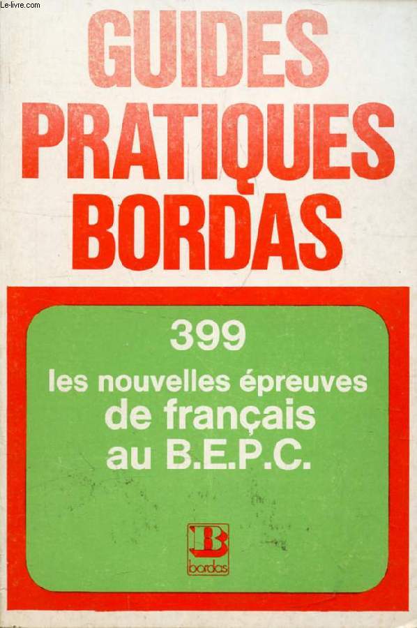 LA NOUVELLE EPREUVE DE FRANCAIS AU BEPC 1975