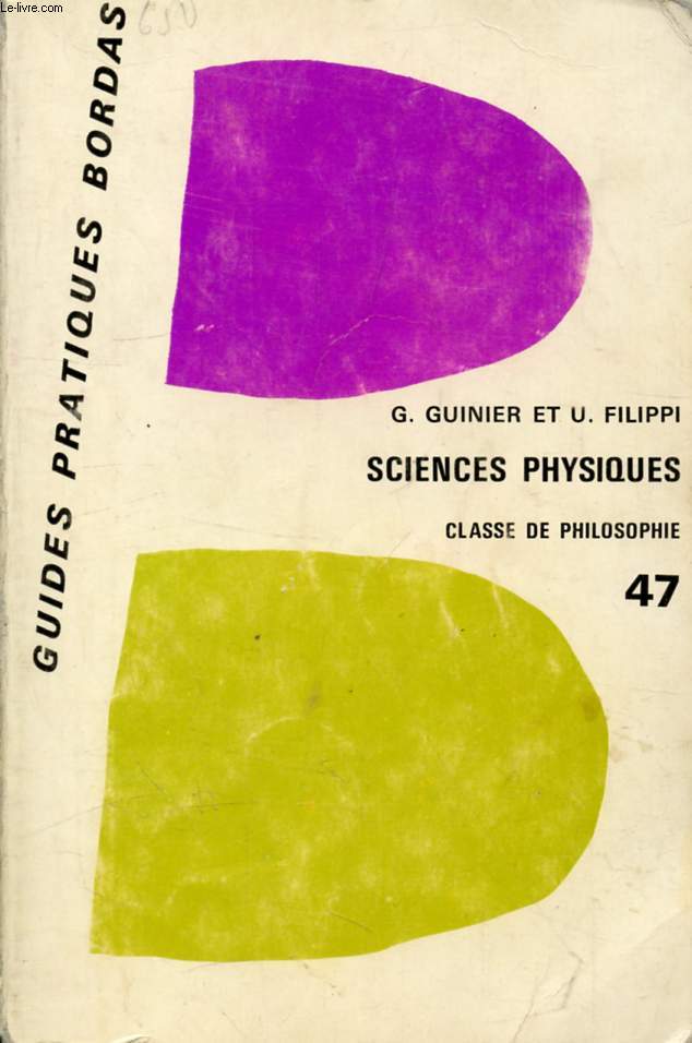 SCIENCES PHYSIQUES DU BACCALAUREAT, CLASSE DE PHILOSOPHIE