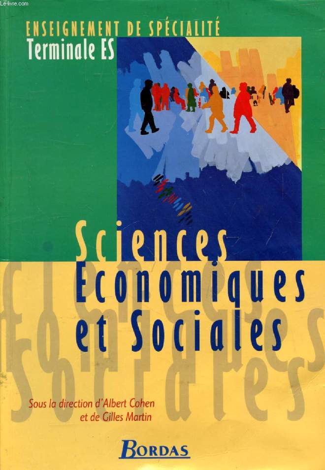 SCIENCES ECONOMIQUES ET SOCIALES, TERMINALE ES