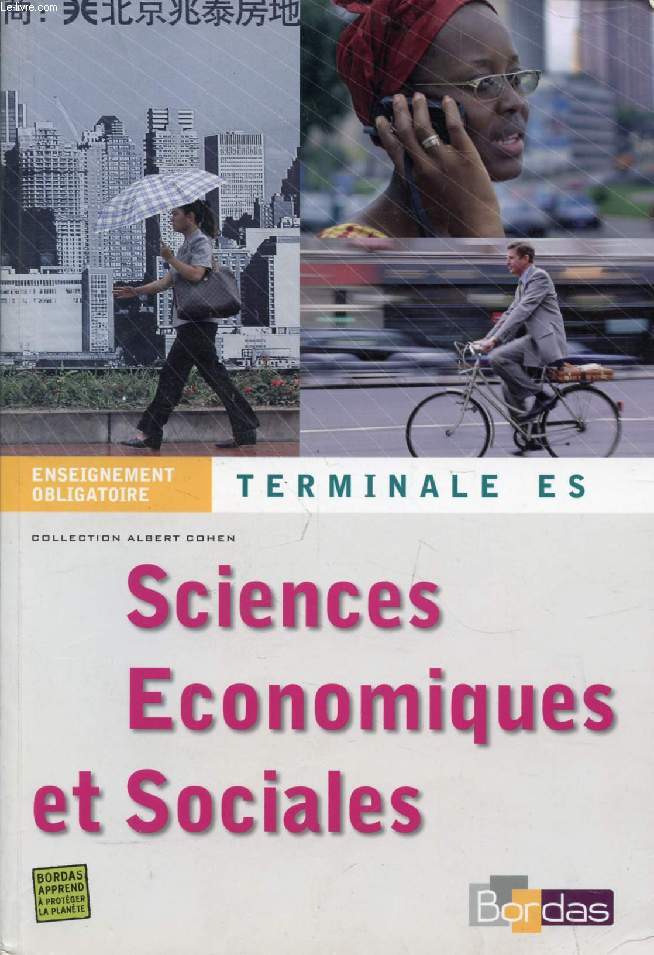 SCIENCES ECONOMIQUES ET SOCIALES, TERMINALE ES