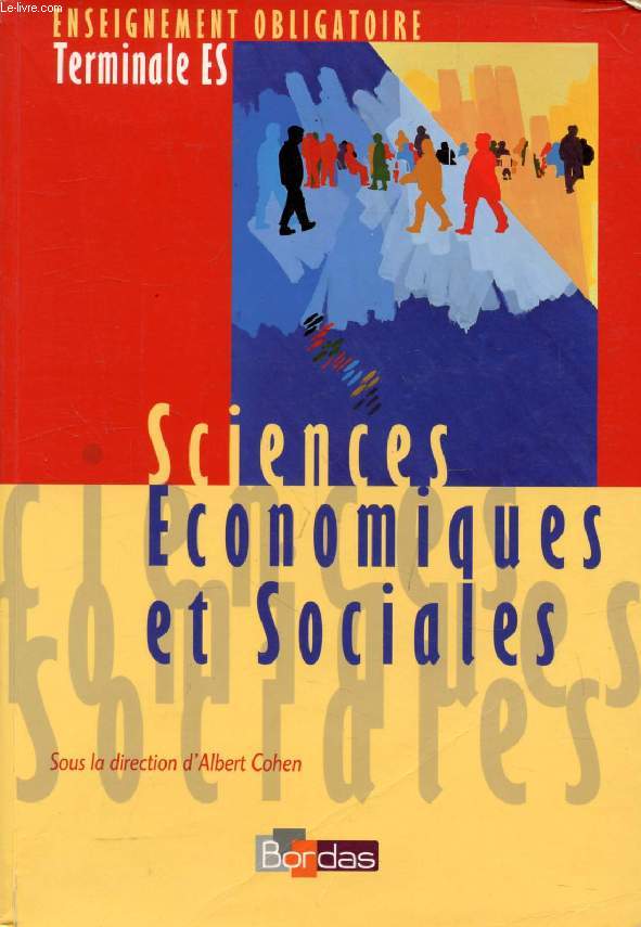 SCIENCES ECONOMIQUES ET SOCIALES, TERMINALE ES
