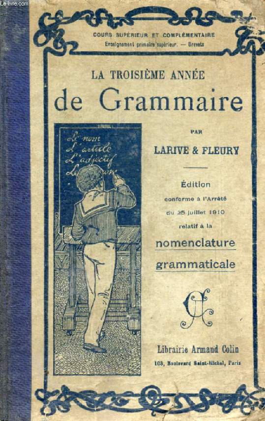 LA TROISIEME ANNEE DE GRAMMAIRE