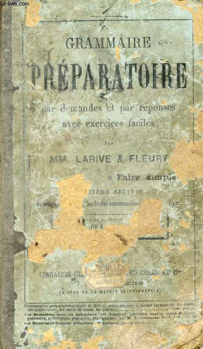 L'ANNEE PREPARATOIRE DE GRAMMAIRE
