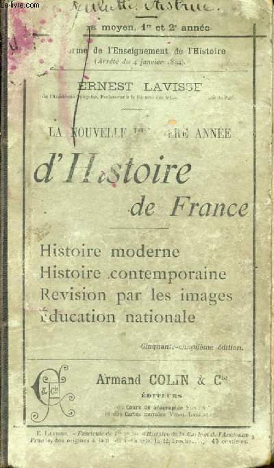 LA NOUVELLE PREMIERE ANNEE D'HISTOIRE DE FRANCE