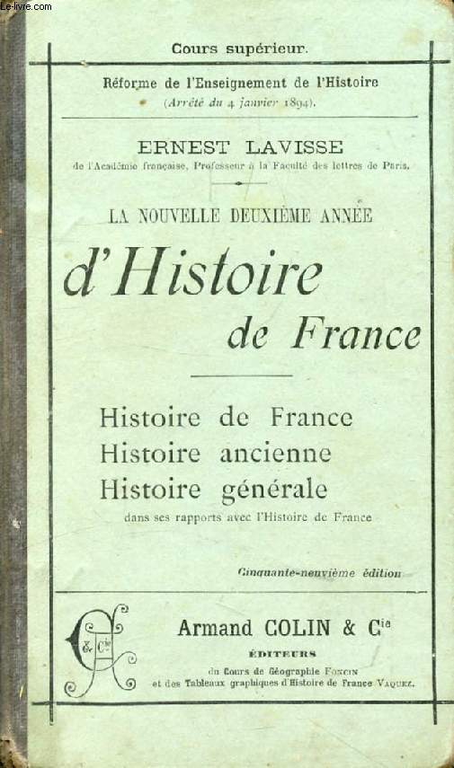 LA NOUVELLE DEUXIEME ANNEE D'HISTOIRE DE FRANCE