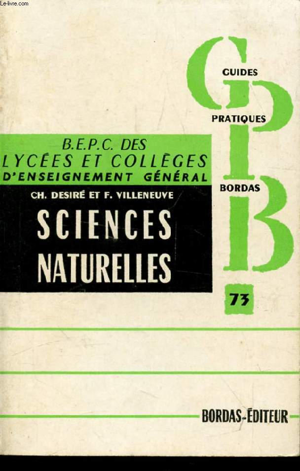 SCIENCES NATURELLES AU BEPC