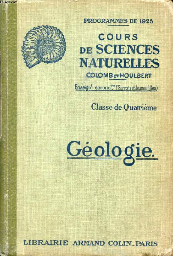 GEOLOGIE, CLASSE DE 4e