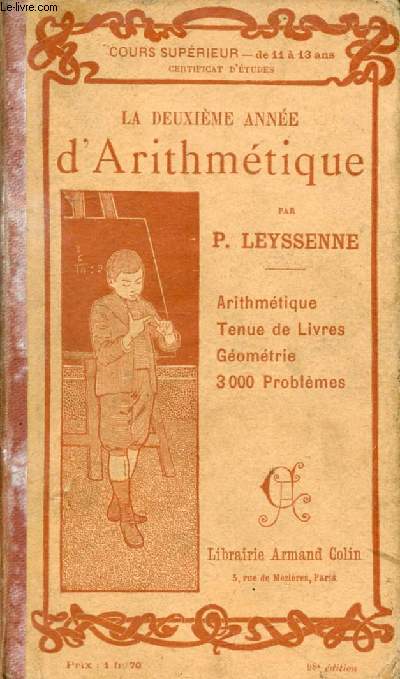 LA DEUXIEME ANNEE D'ARITHMETIQUE, COURS SUPERIEUR