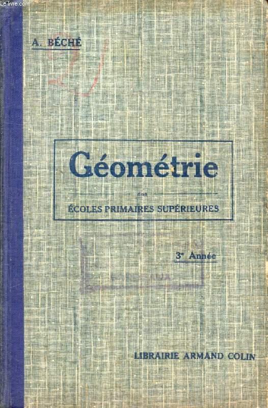 GEOMETRIE, 3e ANNEE, E.P.S.