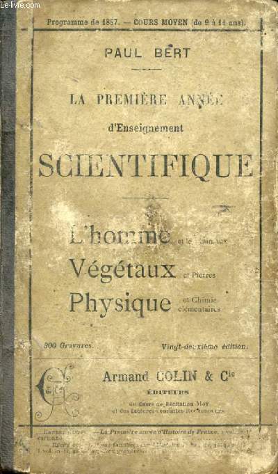 LA PREMIERE ANNEE D'ENSEIGNEMENT SCIENTIFIQUE (SCIENCES NATURELLES ET PHYSIQUES)