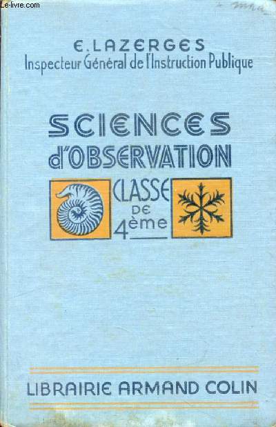 SCIENCES D'OBSERVATION, CLASSES DE 4e A & B