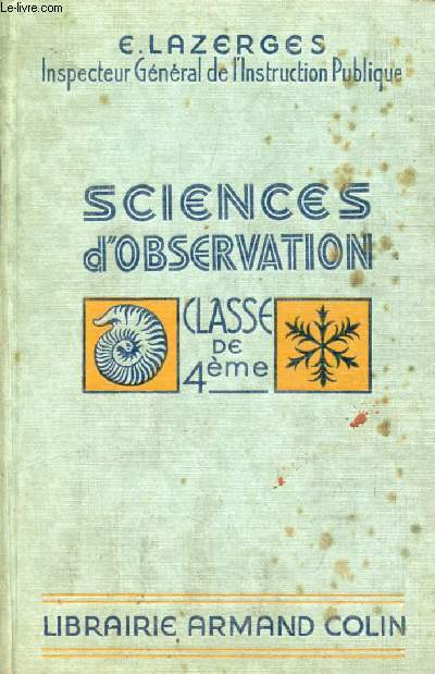 SCIENCES D'OBSERVATION, CLASSES DE 4e A & B