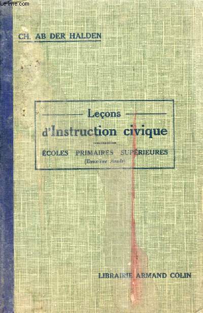 LECONS D'INSTRUCTION CIVIQUE (2e ANNEE)