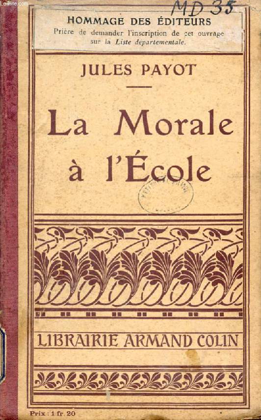 LA MORALE A L'ECOLE
