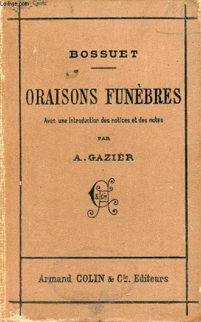 ORAISONS FUNEBRES DE BOSSUET