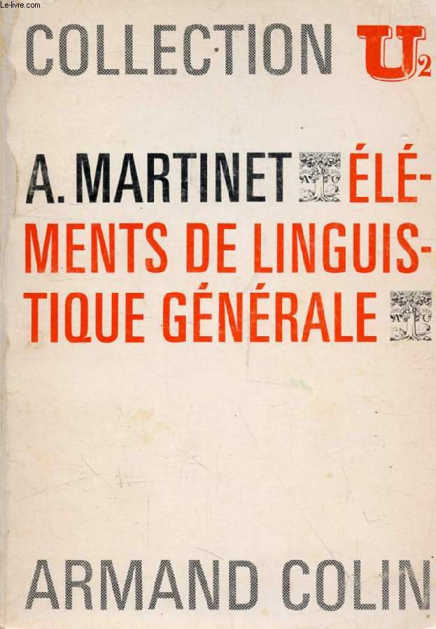 ELEMENTS DE LINGUISTIQUE GENERALE