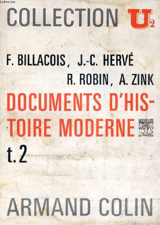 DOCUMENTS D'HISTOIRE MODERNE, TOME 2