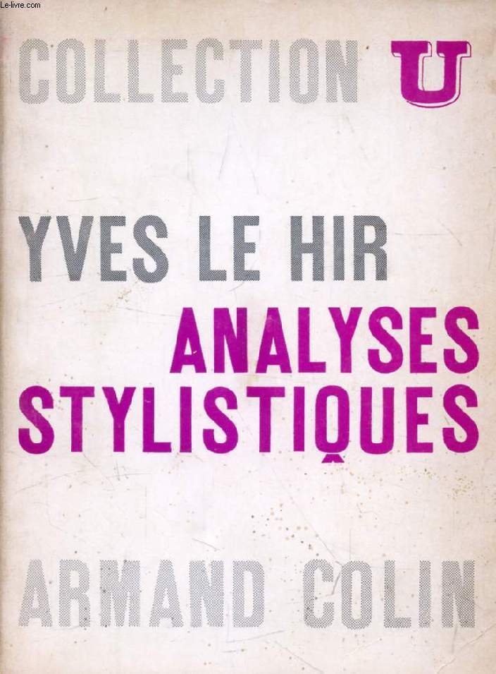 ANALYSES STYLISTIQUES