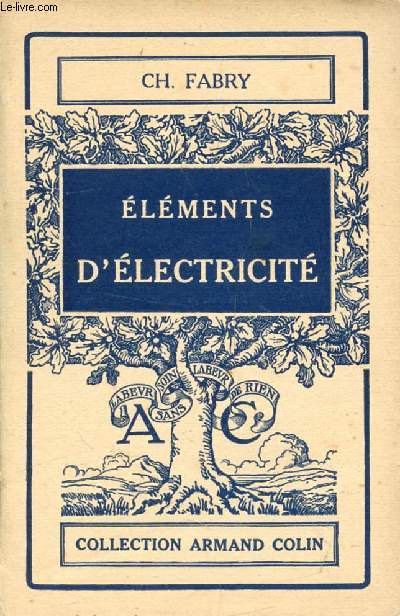 ELEMENTS D'ELECTRICITE