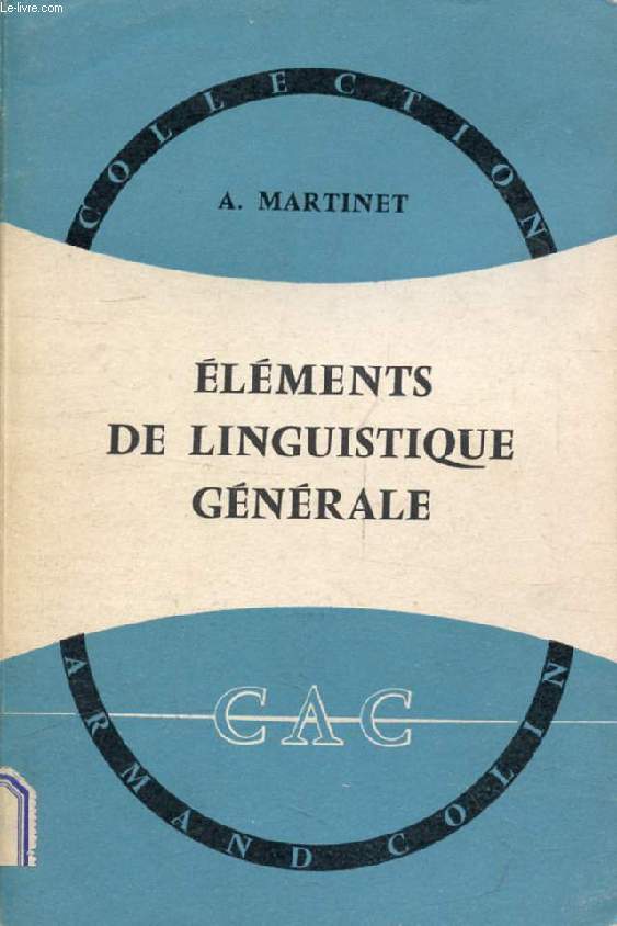 ELEMENTS DE LINGUISTIQUE GENERALE