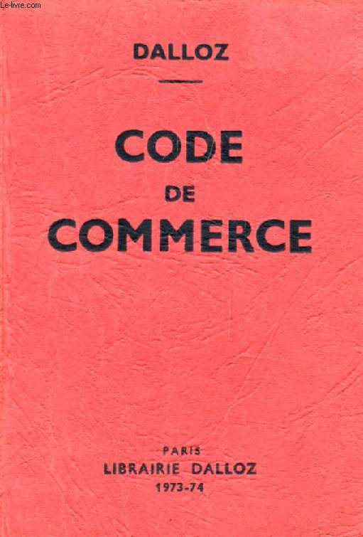 CODE DE COMMERCE