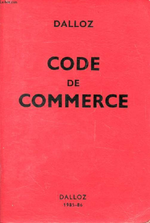 CODE DE COMMERCE