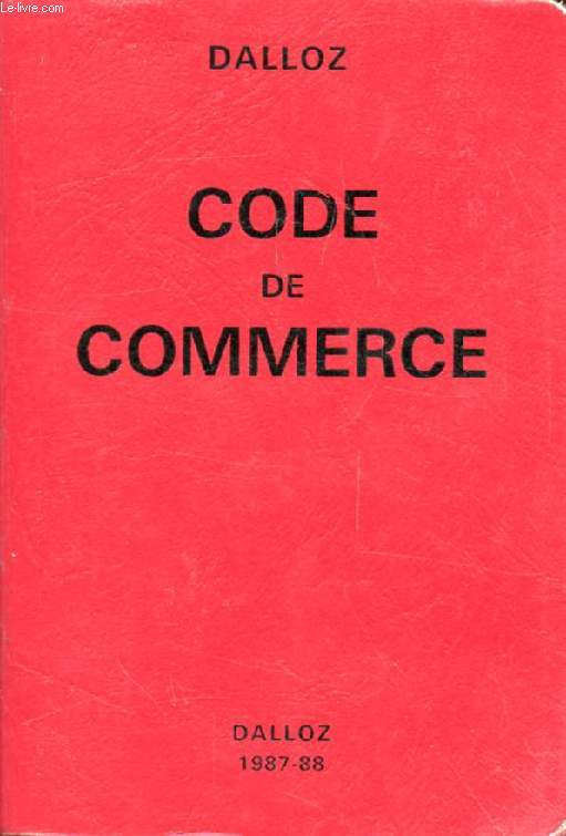 CODE DE COMMERCE