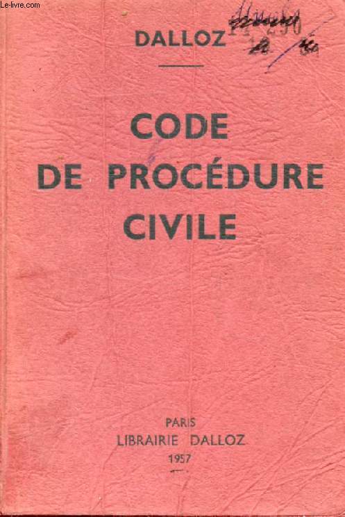 CODE DE PROCEDURE CIVILE, Annot d'aprs la Doctrine et la Jurisprudence, Avec Renvois aux Ouvrages de MM. DALLOZ