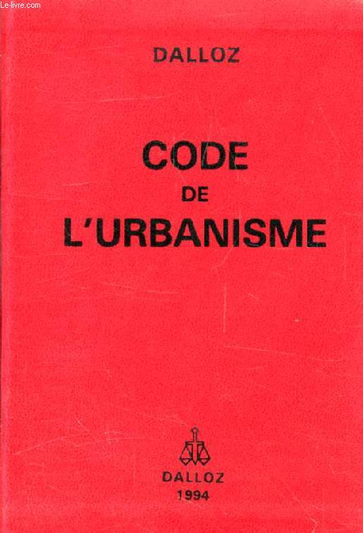 CODE DE L'URBANISME