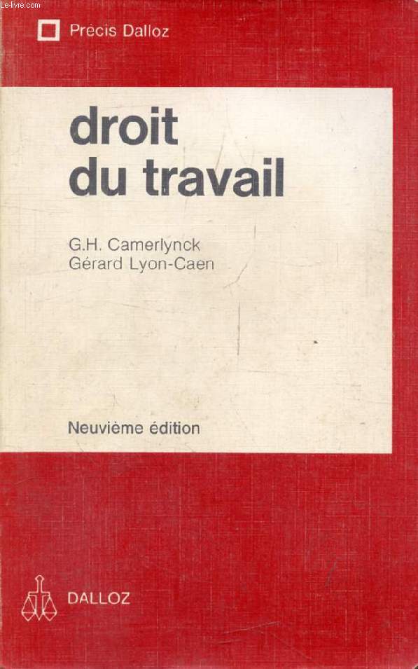 PRECIS DE DROIT DU TRAVAIL