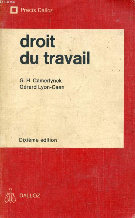 PRECIS DE DROIT DU TRAVAIL