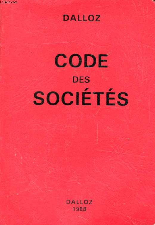 CODE DES SOCIETES