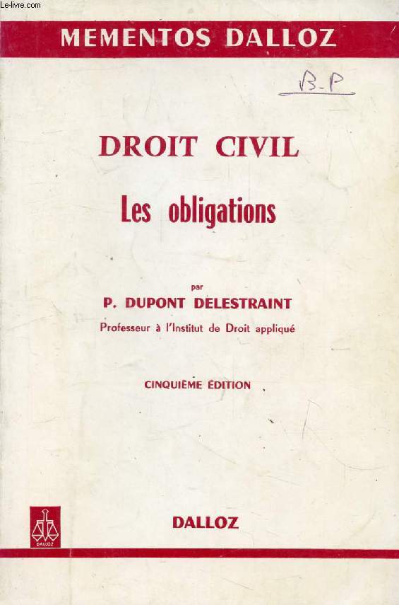 DROIT CIVIL, LES OBLIGATIONS