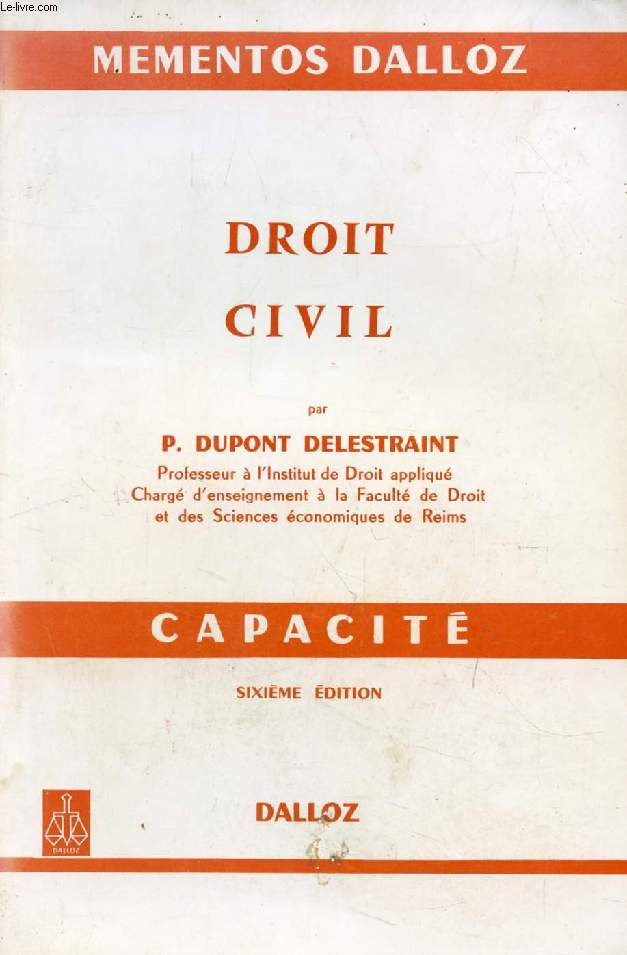 DROIT CIVIL, CAPACITE