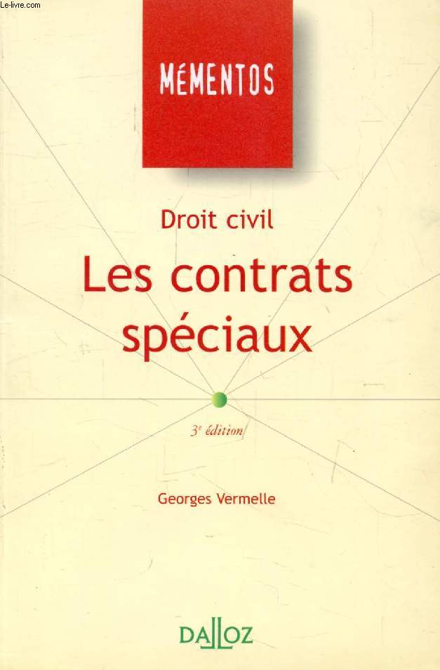 LES CONTRATS SPECIAUX (DROIT CIVIL)