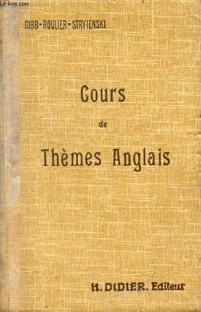 COURS DE THEMES ANGLAIS