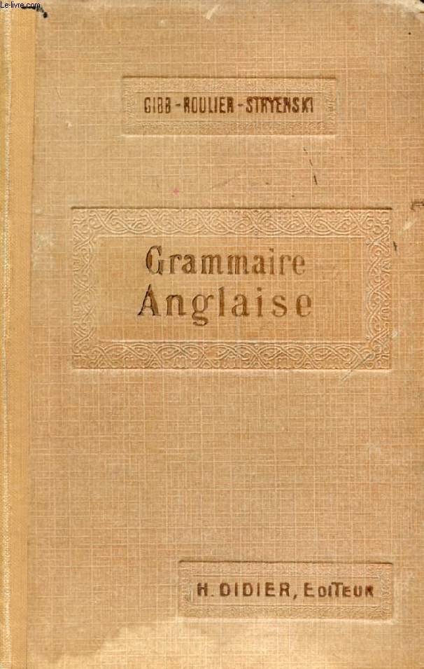 GRAMMAIRE ANGLAISE