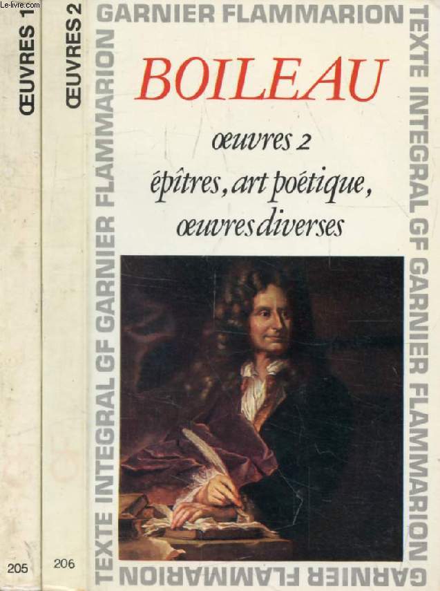 OEUVRES, 2 TOMES (SATIRES, LE LUTRIN / EPITRES, ART POETIQUE, OEUVRES DIVERSES)