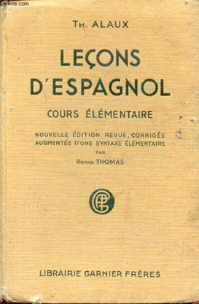 LECONS D'ESPAGNOL, COURS ELEMENTAIRE