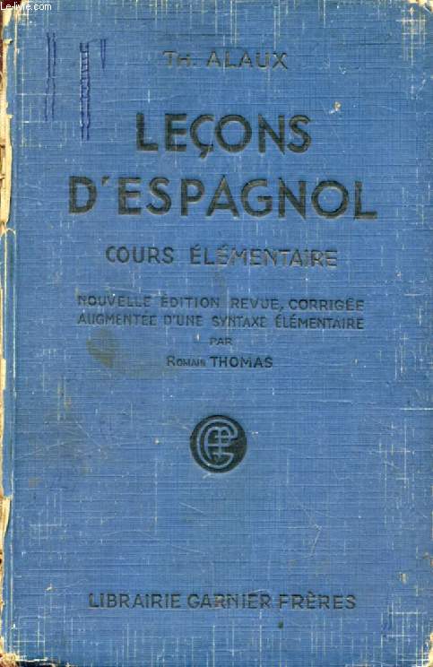 LECONS D'ESPAGNOL, COURS ELEMENTAIRE