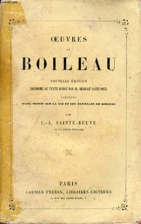 OEUVRES DE BOILEAU