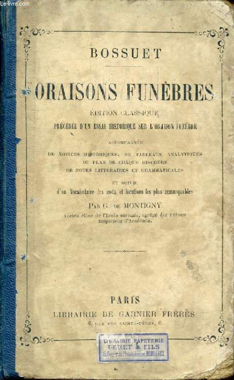 ORAISONS FUNEBRES