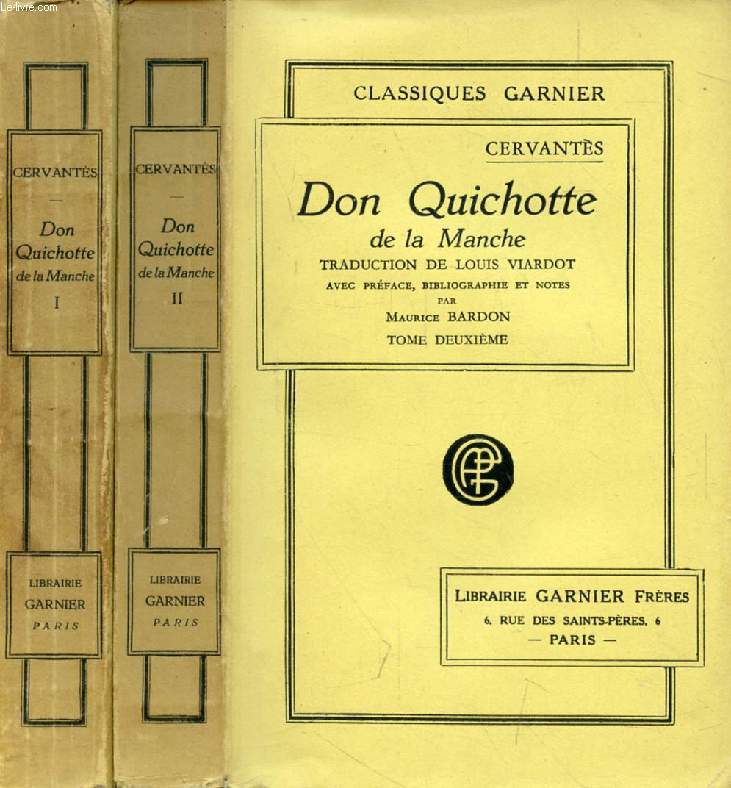 L'INGENIEUX HIDALGO DON QUICHOTTE DE LA MANCHE, 2 TOMES