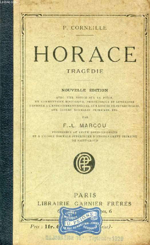 HORACE, Tragdie