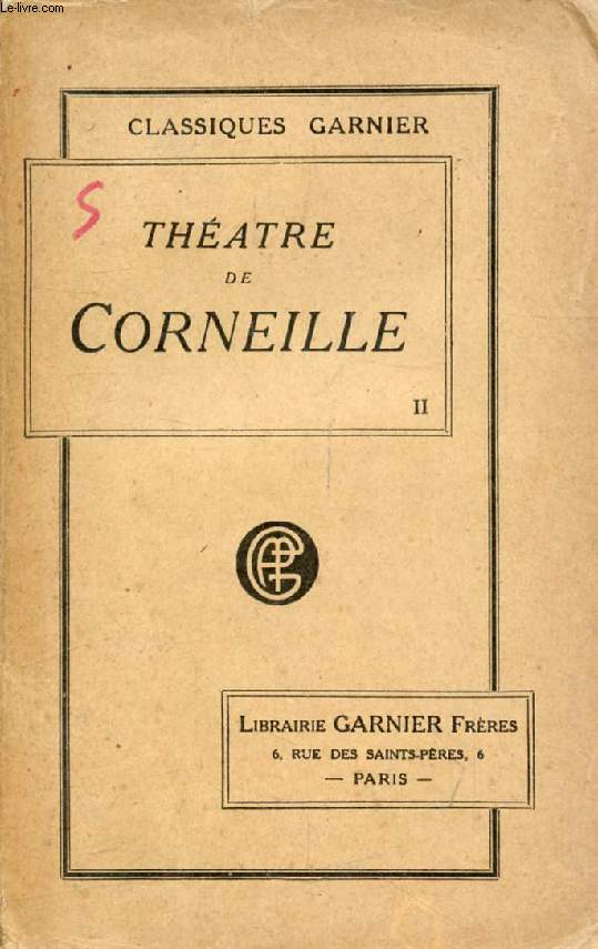 THEATRE DE CORNEILLE, TOME II