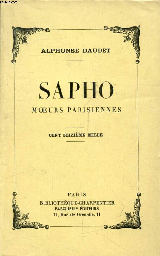SAPHO, MOEURS PARISIENNES