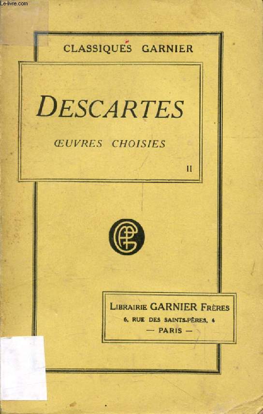 OEUVRES CHOISIES, TOME II, MORALE
