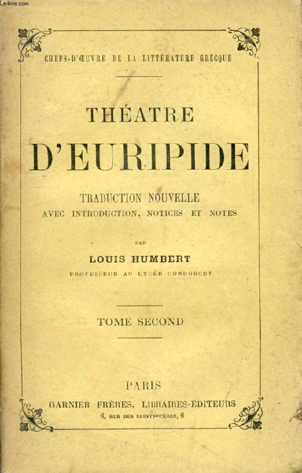 THEATRE D'EURIPIDE, TOME II