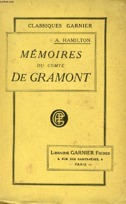 MEMOIRES DU COMTE DE GRAMONT