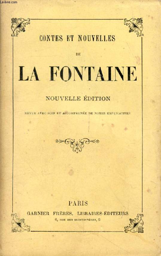 CONTES ET NOUVELLES DE LA FONTAINE